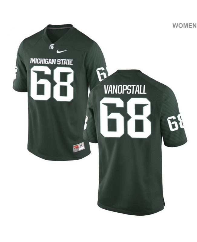 Women's Michigan State Spartans #68 Dan VanOpstall NCAA Nike Authentic Green College Stitched Football Jersey MS41A28MC